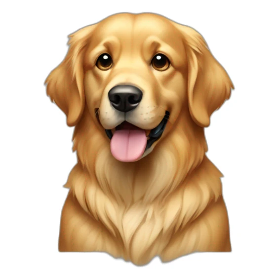 Dog golden retriever full-height sticker