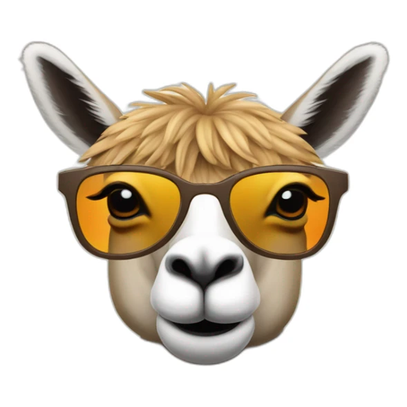 Lama avec des lunette de soleil sticker