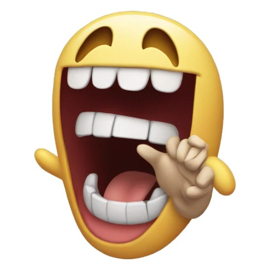 Screaming emoji with hands on the head sticker