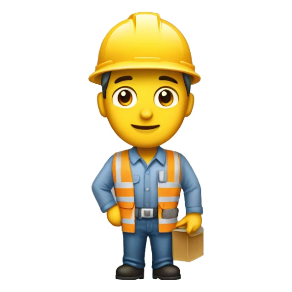 trabajador de aire acondicionado saludando sticker