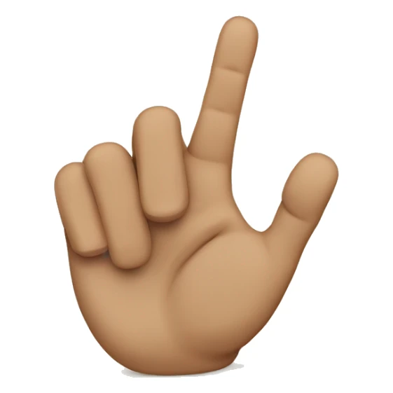 There is a hand with its thumb closed and the other fingers open sticker