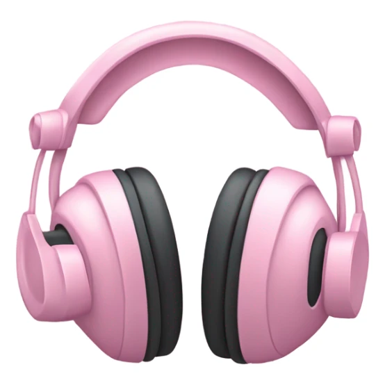 Two light pink bows were tied on either side of the headset sticker