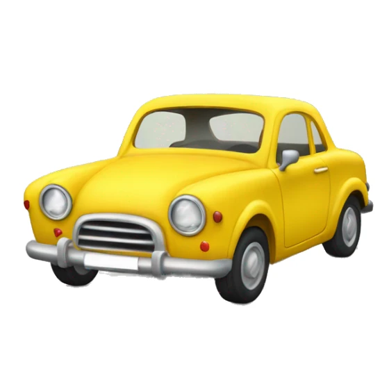 petite voiture jaune de côté sticker