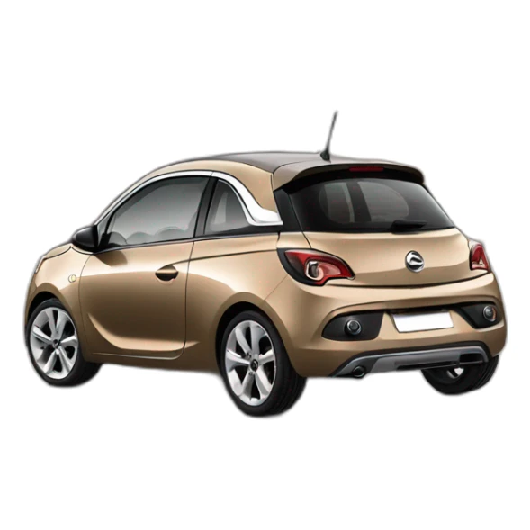 Light brown Opel Adam with white roof sticker