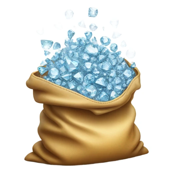 Bag full to the brim with diamonds sticker