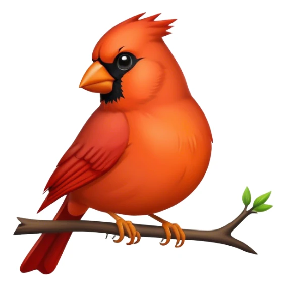 cardinal emblem with a touch of orange sticker