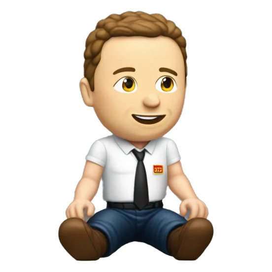 un caganer tipico de catalunya donde salga elon musk sticker