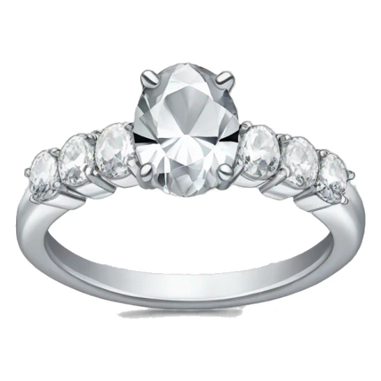 good engagement ring with small diamonds around the main oval one sticker