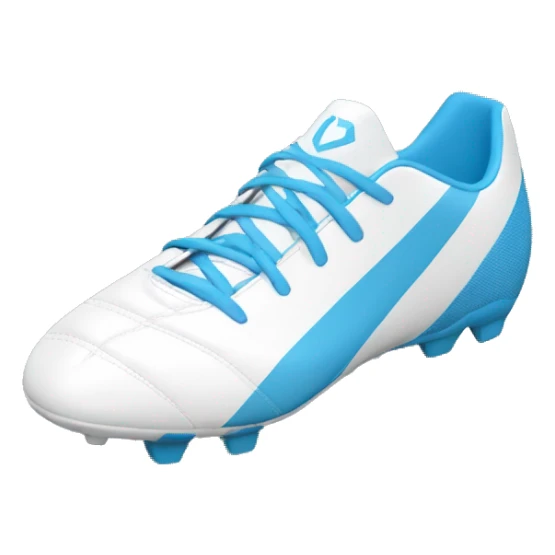 zapatillas de futbol celeste y blancas sticker