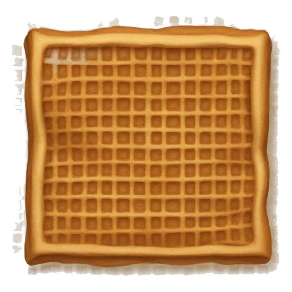 a bed but its made of waffles sticker