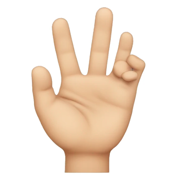 A hand with only middle and index finger being held up sticker