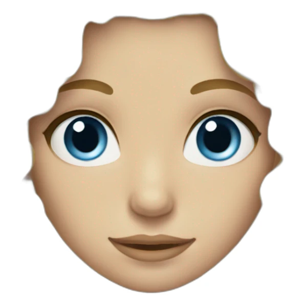 Blue eyed blonde with long curly hair sticker