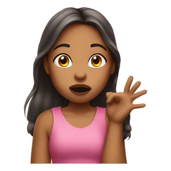 girl blowing kisses sticker