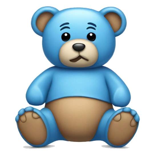 a blue teddy bear with a plaster on the stomach  sticker