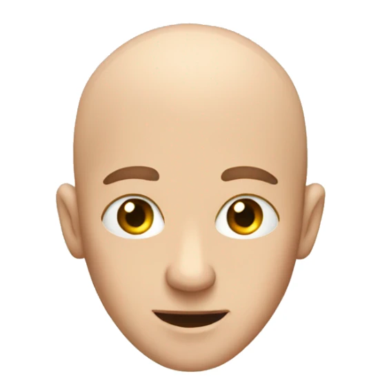 A bald man popped out on a toilet sticker