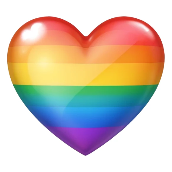 Coração arco-íris sticker