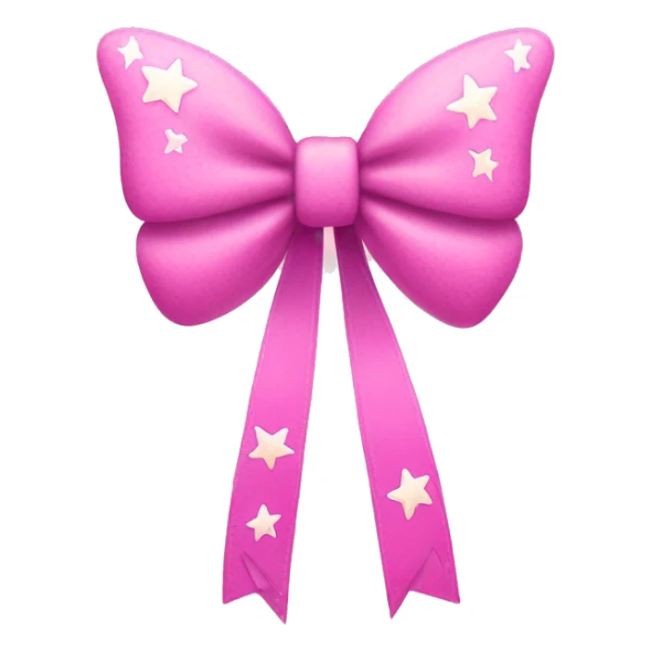 pink bow with butterfly’s and stars  sticker