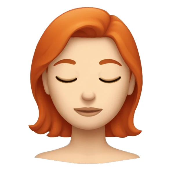 Red head woman sleeping sticker