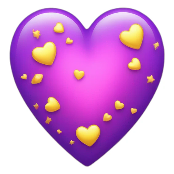 pink-and-purple-heart-with-yellow-sparkles sticker