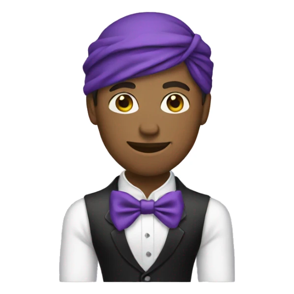Guy in tuxedo wearing a purple bandana sticker