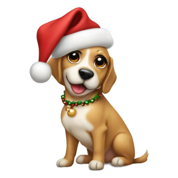 Cute coquette Christmas dog sticker