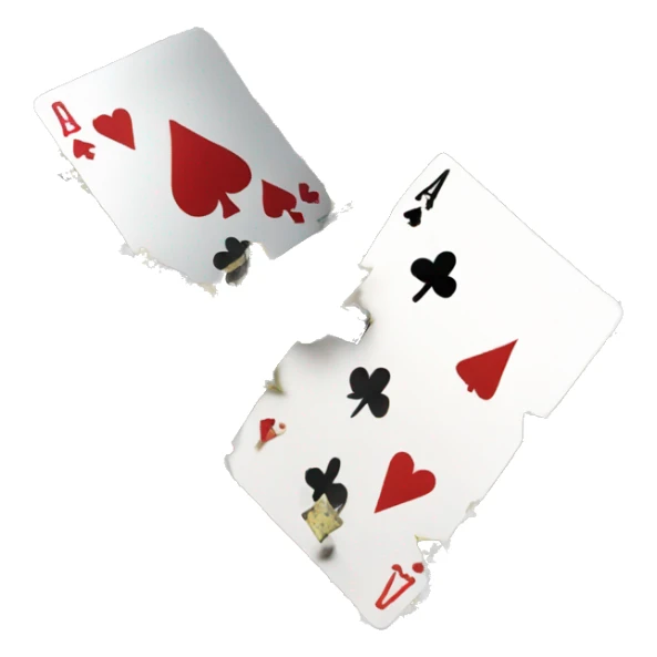 poker cards scatter in space sticker