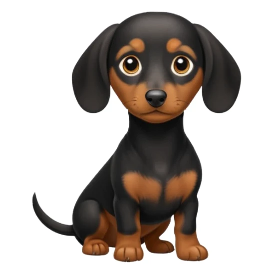 Black and tan miniature dachshund  sticker