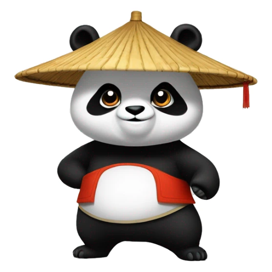 kung fu panda po avec chapeau samourai sticker