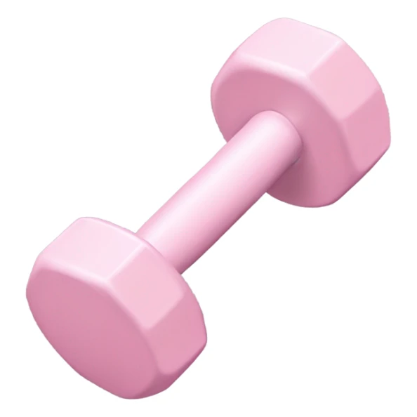 pale pink dumbell sticker