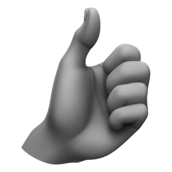 Make a emoji hand as the shape of an L sticker