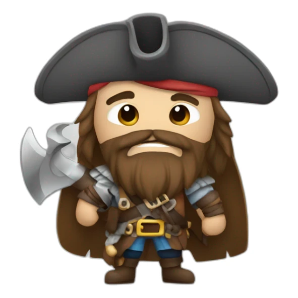 Un pirate combatte un viking sticker