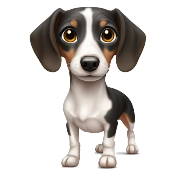 shorthair dachshund piebald sticker