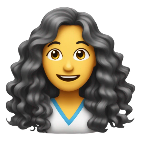 Janice Hosenstein from friends with long wavy hair sticker