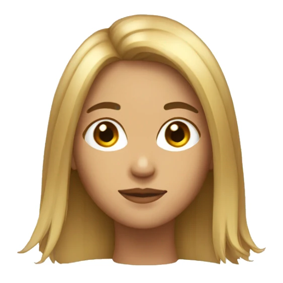 idlength hair and a round face with slight tan sticker