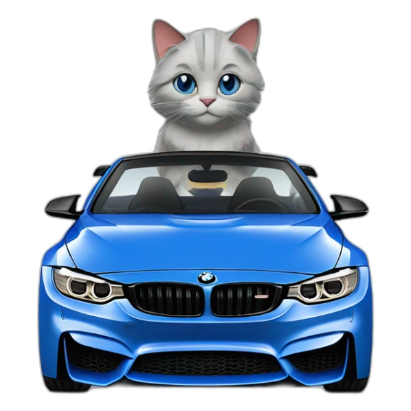 Smurf cat dans une BMW m4 gts bleu nuit sticker