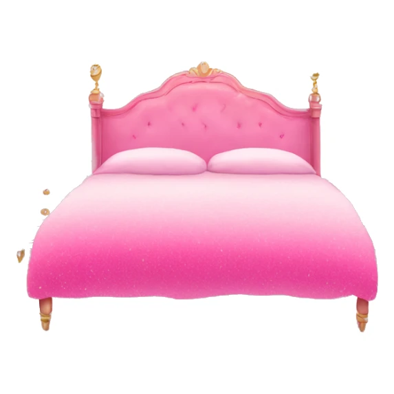 Pink ombre bed with glitter and chandelier  sticker