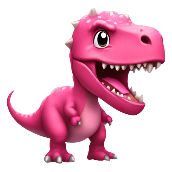 Big angry dinosaur with pink sparkly tutu sticker