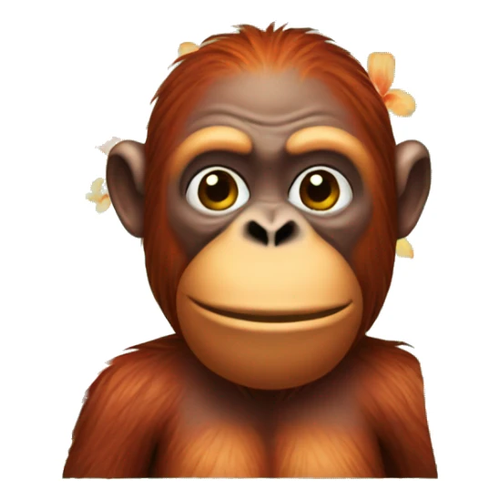 orangutan wearing a hawaiian shirt sticker