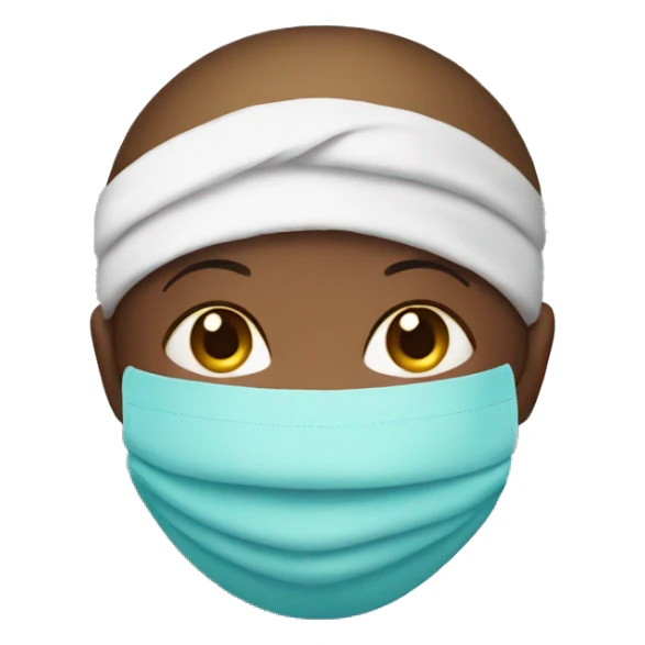 Girl with a towel on the head and a face mask  sticker