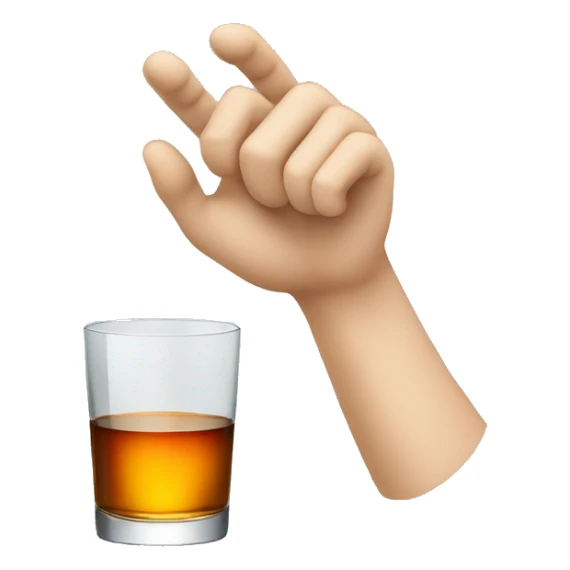 white hand with glass of whiskey sticker