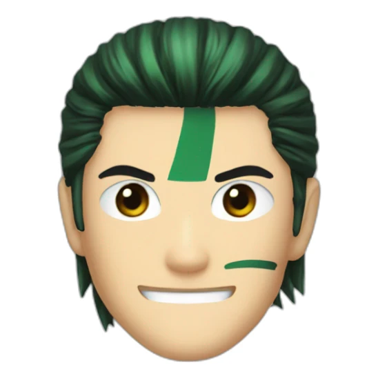 roronoa zoro with black hair sticker