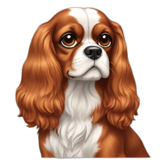 dog Cavalier King Charles Spaniel full height sticker