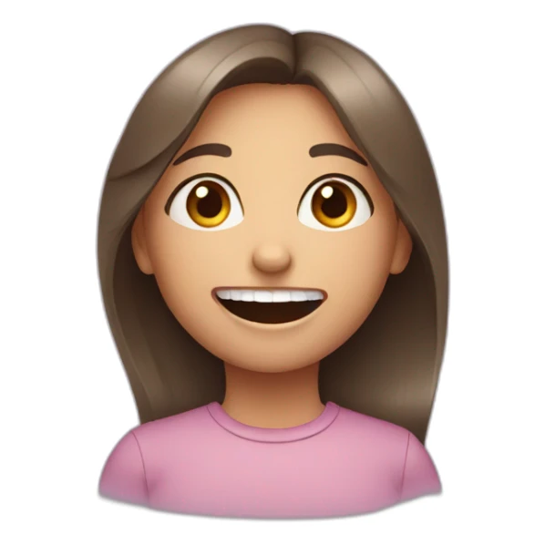 Girl with a gap in her teeth sticker