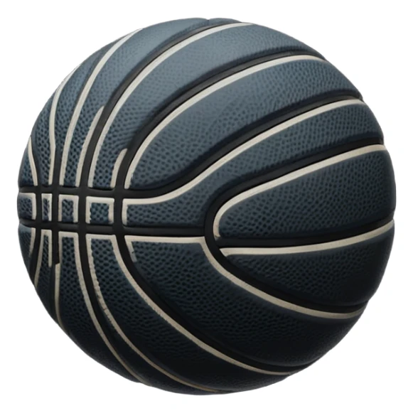 A black basketball emoji colored black sticker