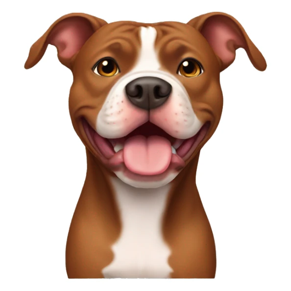 Brown pitbull who loves his mommy sticker