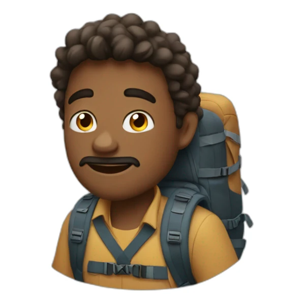 seomone who's hiking a beautiful mountain sticker