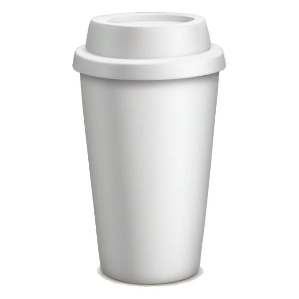 White tumbler for coffee with text on it sticker