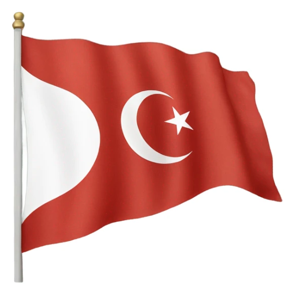 Turkish flag in reversed colours with a red stripe at the top and bottom  sticker