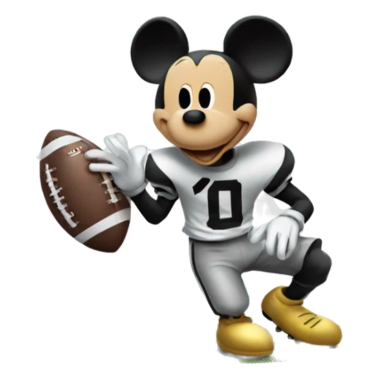 Mickey mouse with football sticker