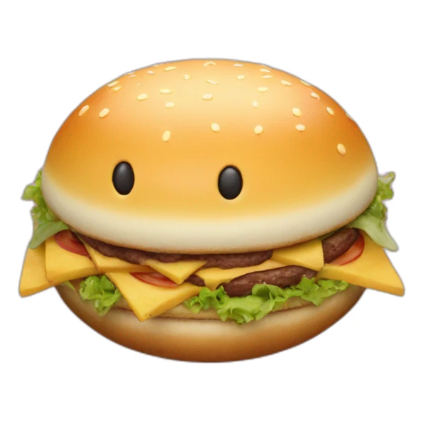 Saturn made of burger sticker